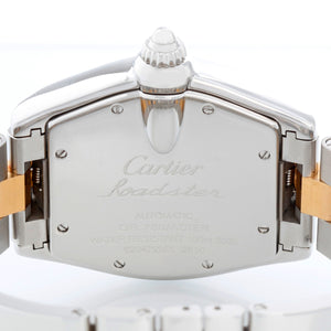 Cartier Roadster Men's Steel & Gold 2-Tone Watch W62031Y4 Silver Dial 2510