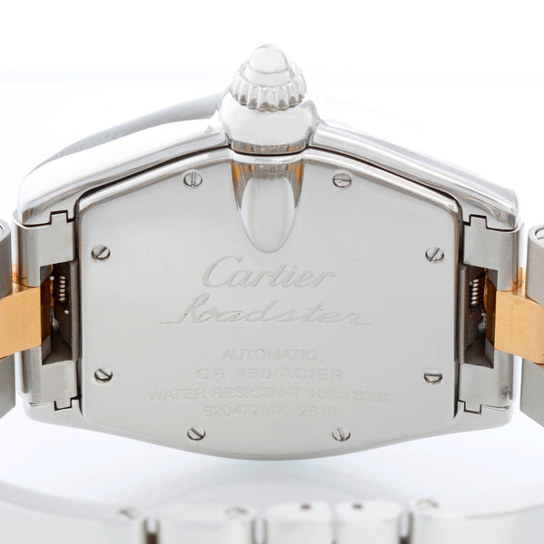 Cartier Roadster Men's Steel & Gold 2-Tone Watch W62031Y4 Silver Dial 2510