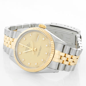 Men's Rolex Datejust Watch Diamond Dial 16013