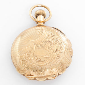 Waltham 14K Yellow Gold Box Hinge  Pocket Watch