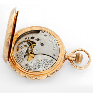 Waltham 14K Yellow Gold Box Hinge  Pocket Watch
