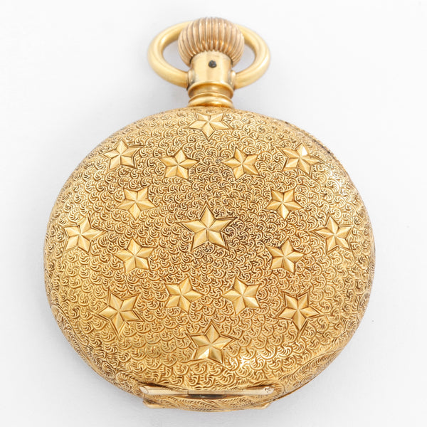 Elgin 18K Yellow Gold Hunting Case Pocket  Watch