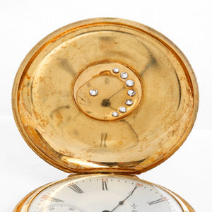 Elgin 18K Yellow Gold Hunting Case Pocket  Watch