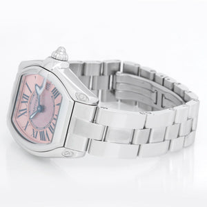 Cartier Roadster Stainless Steel Pink Ribbon Edition Ladies Watch W62016V3