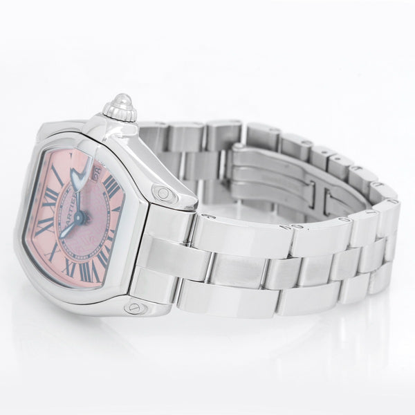 Cartier Roadster Stainless Steel Pink Ribbon Edition Ladies Watch W62016V3