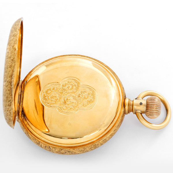 Elgin 18K Yellow Gold Hunting Case Pocket  Watch
