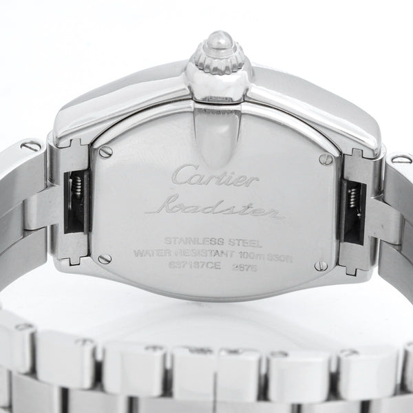 Cartier Roadster Stainless Steel Pink Ribbon Edition Ladies Watch W62016V3