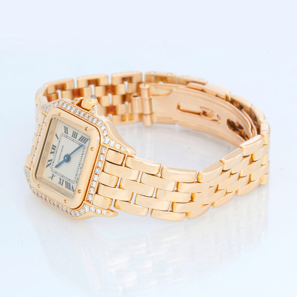 Cartier Panther Ladies 18k Yellow Gold Panthere Watch W25022B9