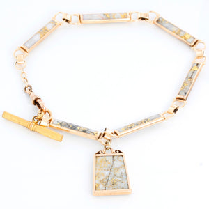 Victorian 14K Gold & Quartz Pocket Watch Chain