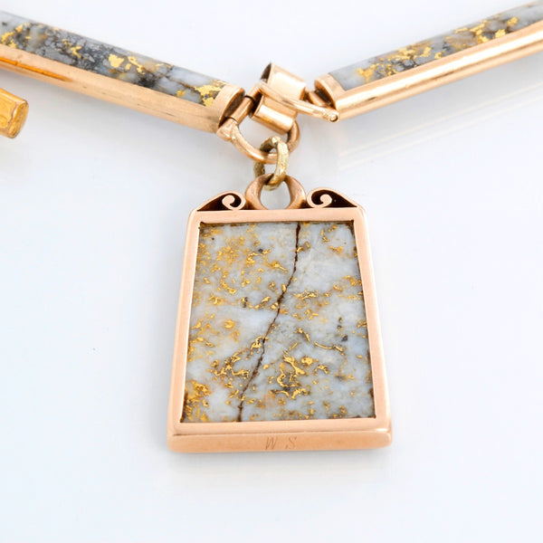 Victorian 14K Gold & Quartz Pocket Watch Chain