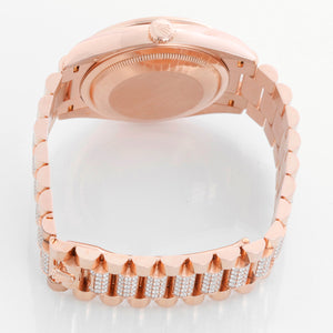 Rolex President Day-Date Men's 18k Rose Gold Watch 128345RBR