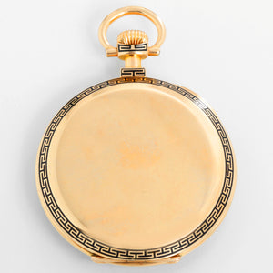 Patek Philippe Open Face 18K Yellow Gold Pocket Watch With Key Design