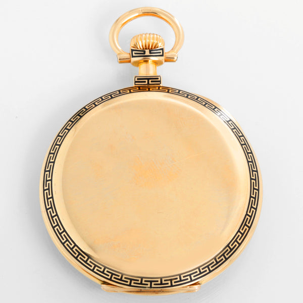 Patek Philippe Open Face 18K Yellow Gold Pocket Watch With Key Design