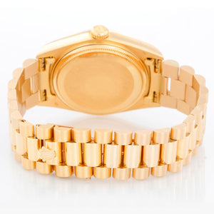 Rolex President Day-Date Men's 18k Gold Watch 18038 Black Dial