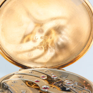 Patek Philippe Open Face 18K Yellow Gold Pocket Watch With Key Design