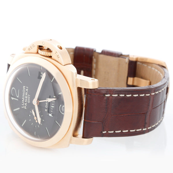 Panerai Luminor 1950 8 Days GMT Men's 18k Rose Gold Watch PAM 289