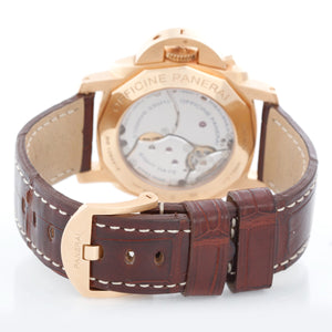 Panerai Luminor 1950 8 Days GMT Men's 18k Rose Gold Watch PAM 289