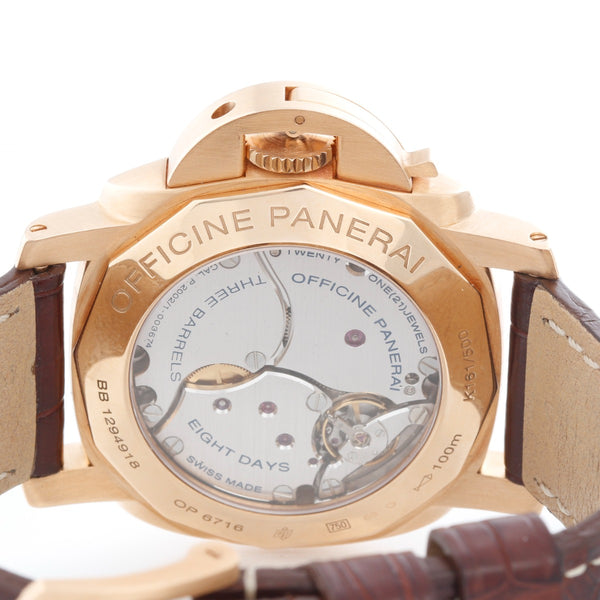 Panerai Luminor 1950 8 Days GMT Men's 18k Rose Gold Watch PAM 289