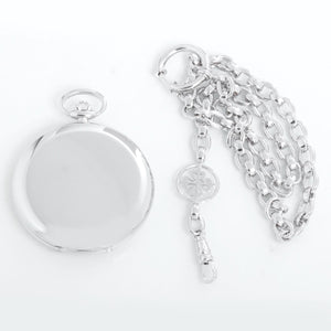 Extremely Rare Patek Philippe Heavy Hunter Case 18K White Gold Pocket Watch Ref 980G