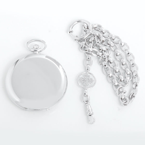 Extremely Rare Patek Philippe Heavy Hunter Case 18K White Gold Pocket Watch Ref 980G