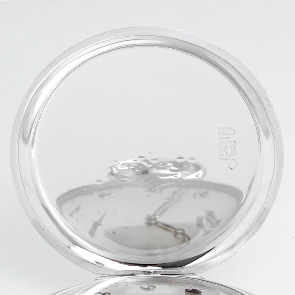 Extremely Rare Patek Philippe Heavy Hunter Case 18K White Gold Pocket Watch Ref 980G