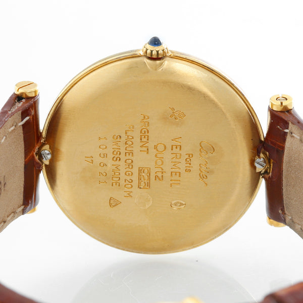 Must de Cartier Gold Vermeil Plaque Men's or Ladies Watch