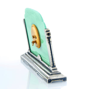 Vintage Tiffany & Co. Art Deco Sterling Silver Enamel Table Clock