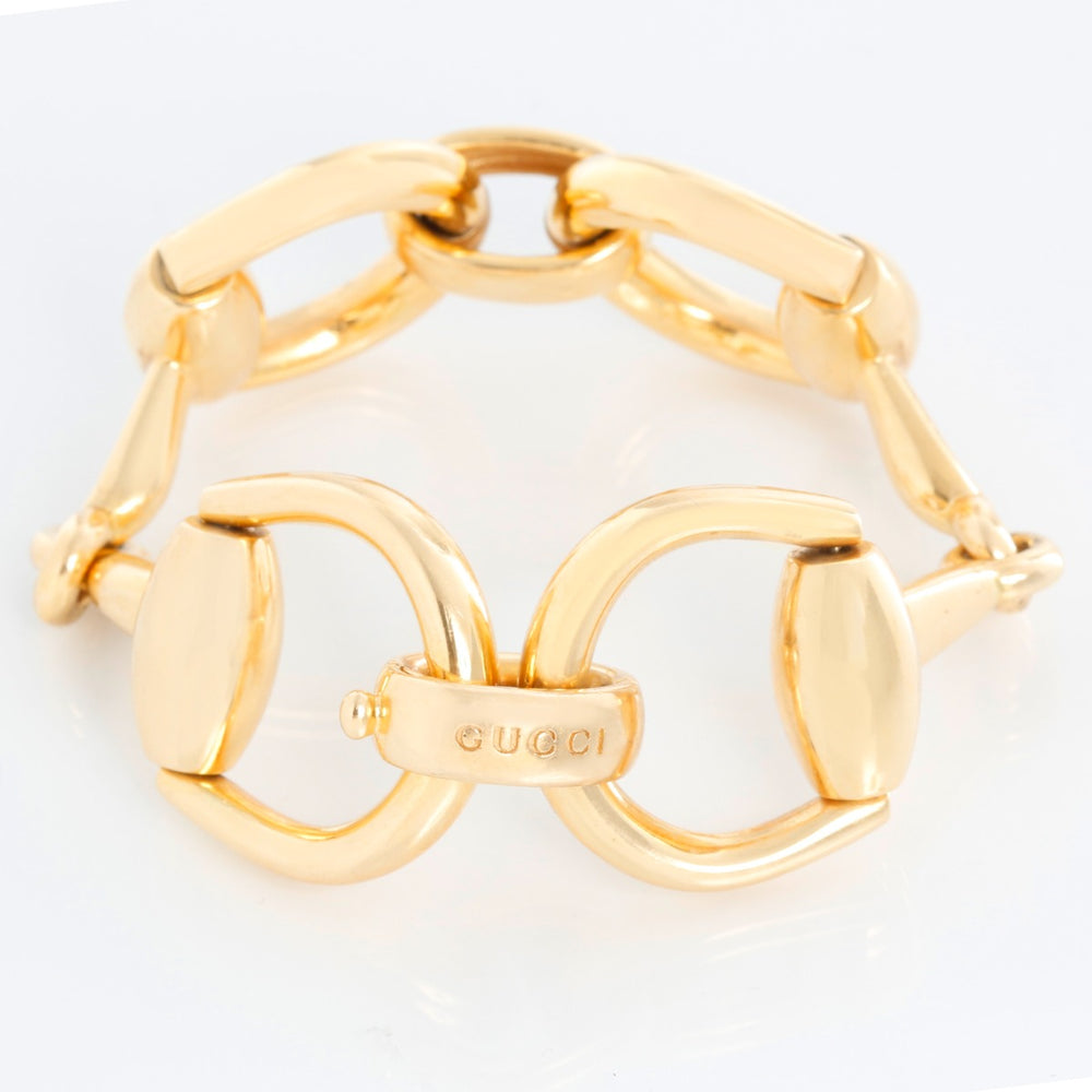 Gucci 18K Yellow Gold Horsebit Large Link Bracelet