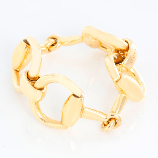 Gucci 18K Yellow Gold Horsebit Large Link Bracelet