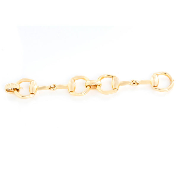 Gucci 18K Yellow Gold Horsebit Large Link Bracelet