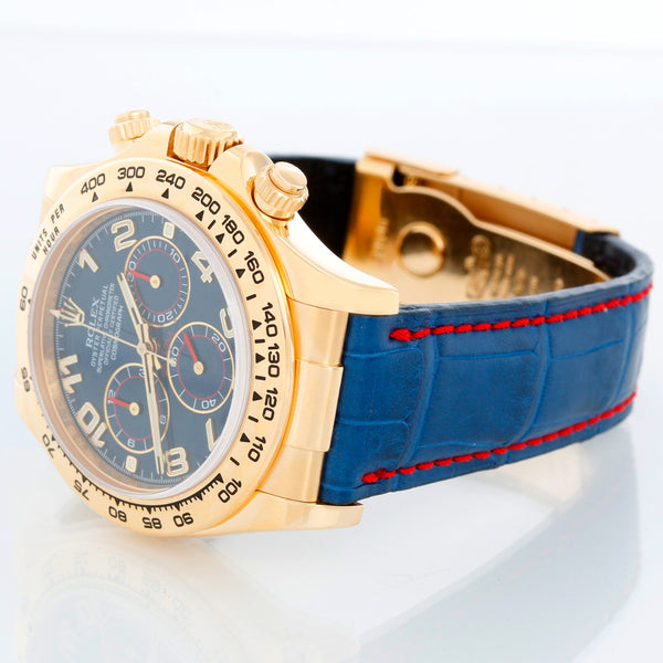 Rolex 18k Yellow Gold Cosmograph Daytona Men's Watch 116518 Blue Dial