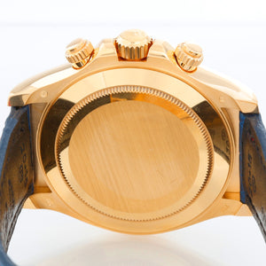 Rolex 18k Yellow Gold Cosmograph Daytona Men's Watch 116518 Blue Dial