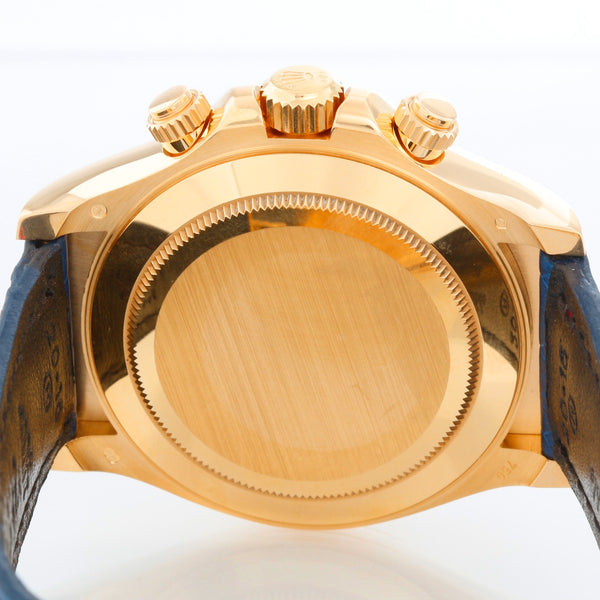 Rolex 18k Yellow Gold Cosmograph Daytona Men's Watch 116518 Blue Dial