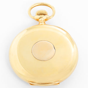 Oversize Vintage Patek Philippe 18k Yellow Gold Open Face Pocket Watch – Image 2