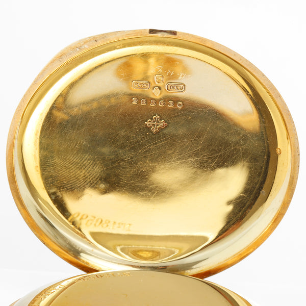 Oversize Vintage Patek Philippe 18k Yellow Gold Open Face Pocket Watch – Image 5