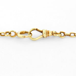 Greek Key 14K Yellow Gold Pocket Watch Chain