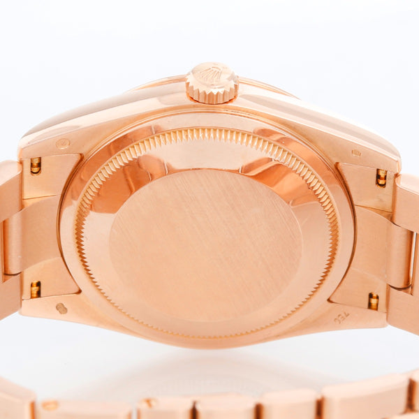 Rolex President Day-Date Men's 18k Rose Gold Watch 118205 Black dial