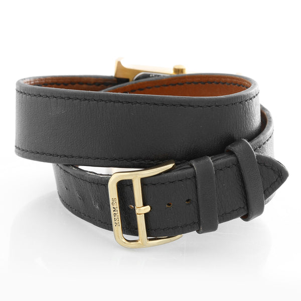 Hermes Heure H 18k Yellow Gold-Plated  Ladies Watch, HH1.501