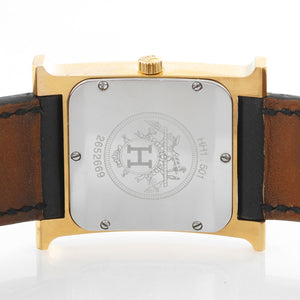 Hermes Heure H 18k Yellow Gold-Plated  Ladies Watch, HH1.501