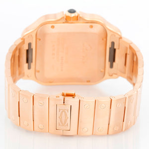 Cartier Santos 18K Rose Gold  Large Men's Watch WGSA0007