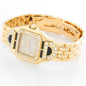 Cartier Panther Ladies 18k Yellow Gold Diamond Watch