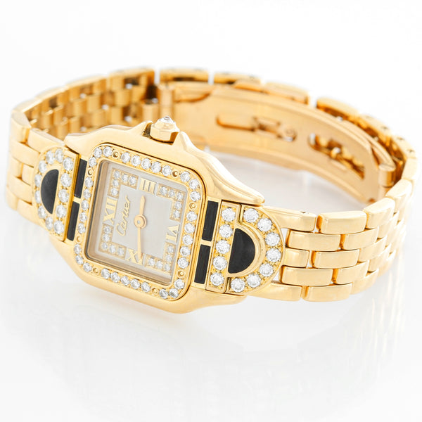 Cartier Panther Ladies 18k Yellow Gold Diamond Watch