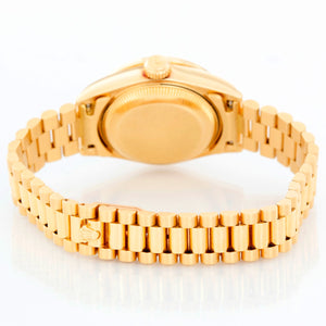 Ladies Rolex President 18k Gold & Diamond Tahitian Mother of Pearl Watch 69158