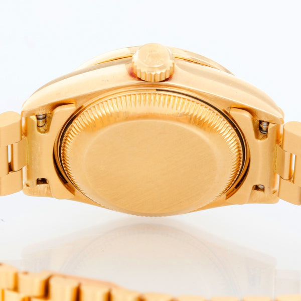 Ladies Rolex President 18k Gold & Diamond Tahitian Mother of Pearl Watch 69158