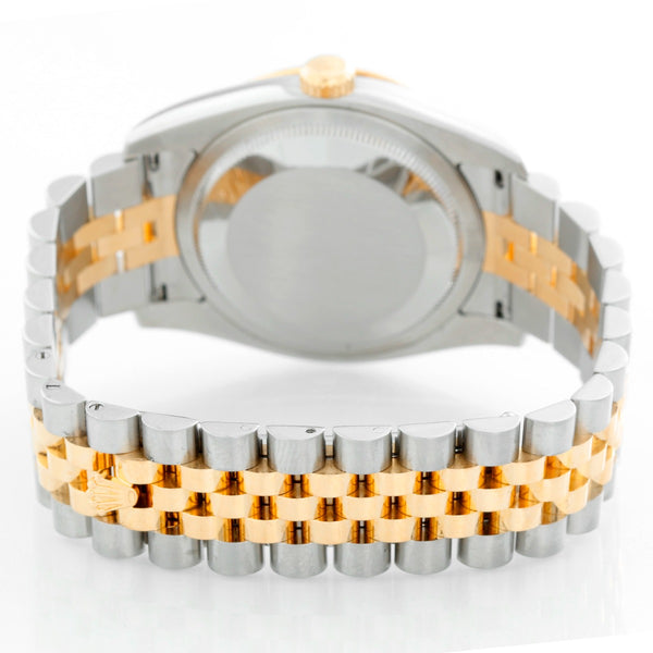 Rolex 2-Tone Turnograph Men's Steel & Gold Watch Slate Dial 116263