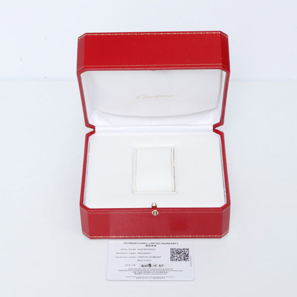 Cartier Santos Dumont Quartz 18k Rose  Gold WGSA0021 4227