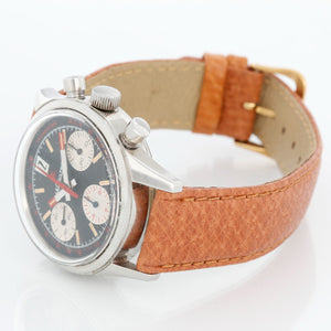 Vintage Jaeger-LeCoultre Chronograph Black Dial Men's Watch