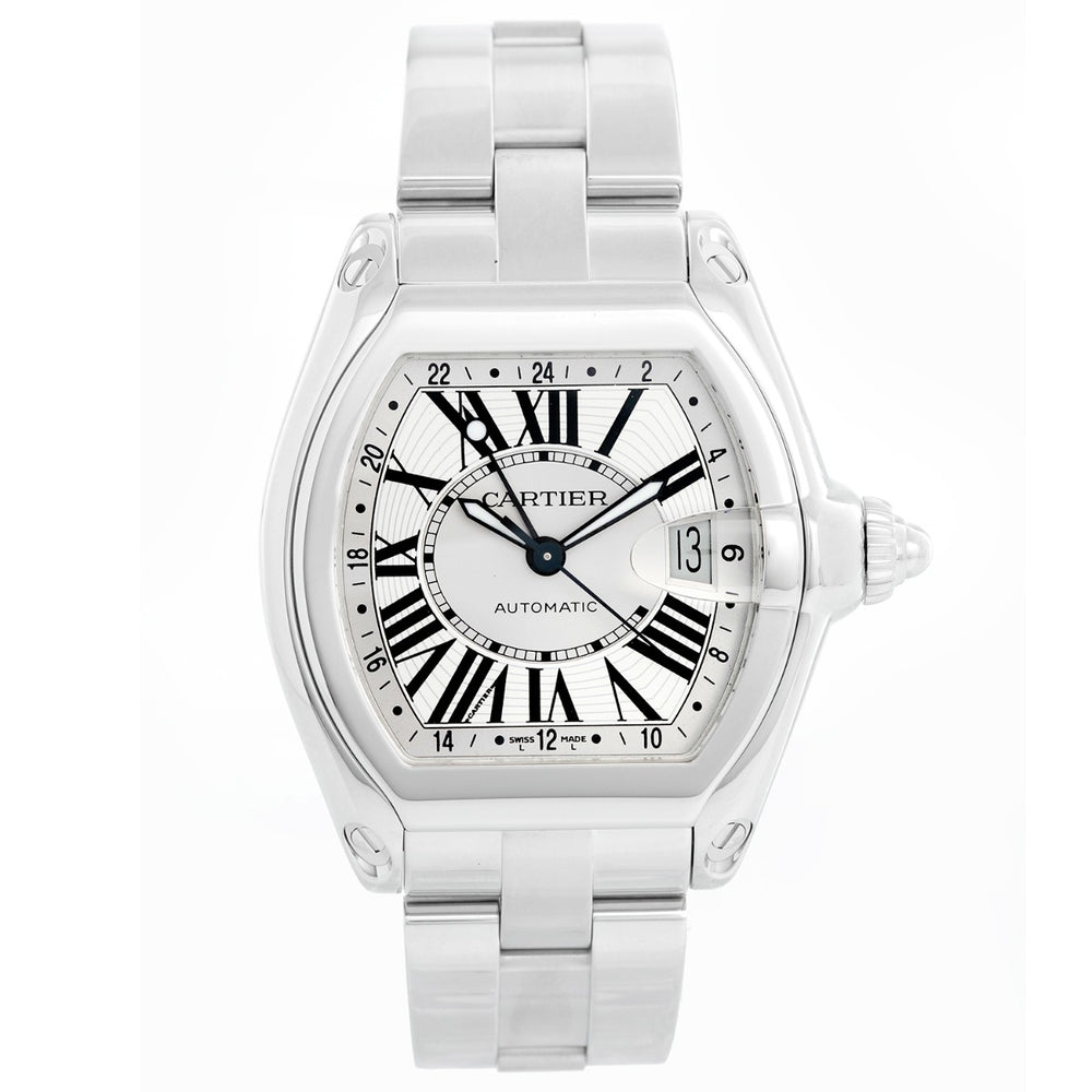 Cartier Roadster GMT Stainless Steel Men's Watch Ref 2722