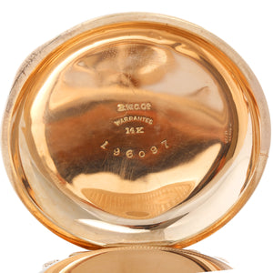 Waltham 14k Yellow Gold Box Hinge Pocket Watch