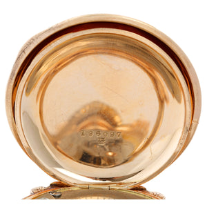 Waltham 14k Yellow Gold Box Hinge Pocket Watch